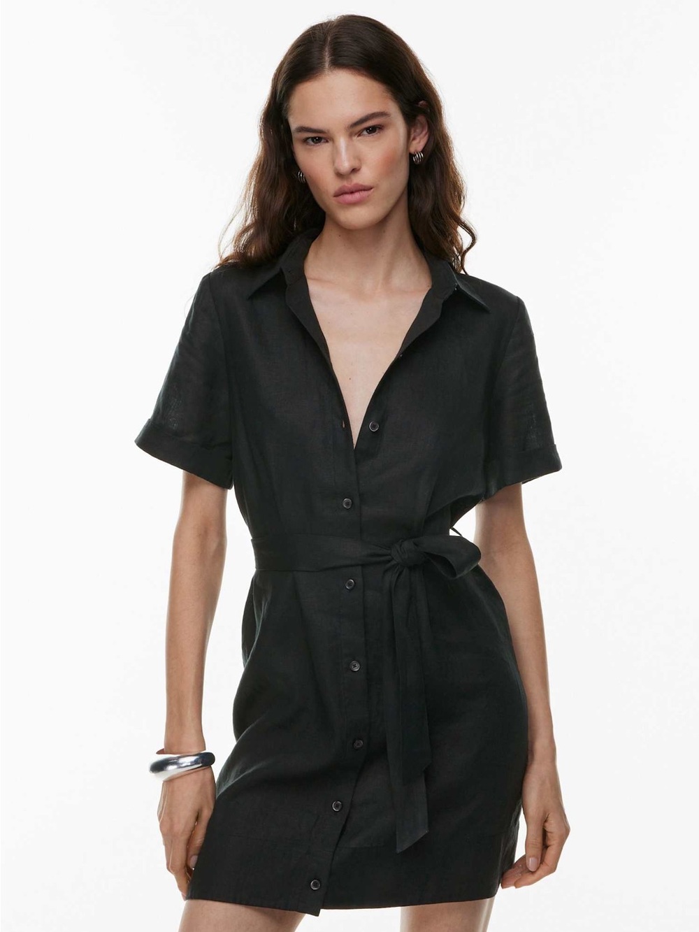 Aritzia Wilfred Eleta Linen Mini Dress